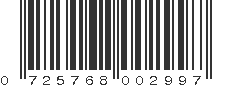 UPC 725768002997