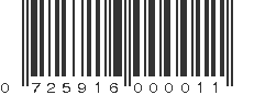 UPC 725916000011