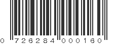 UPC 726284000160