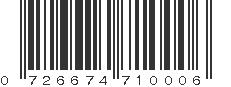 UPC 726674710006