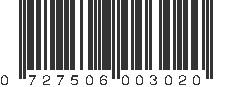 UPC 727506003020