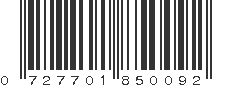 UPC 727701850092