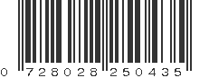 UPC 728028250435