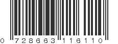 UPC 728663116110