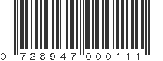 UPC 728947000111