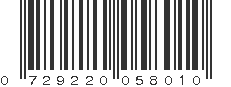 UPC 729220058010