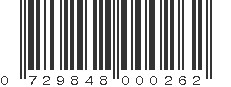 UPC 729848000262