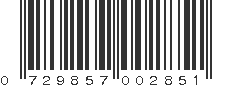 UPC 729857002851