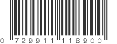 UPC 729911118900