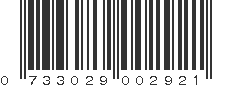 UPC 733029002921