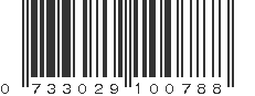 UPC 733029100788