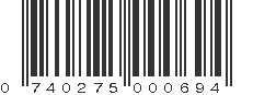 UPC 740275000694