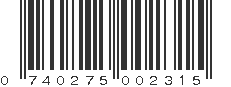 UPC 740275002315