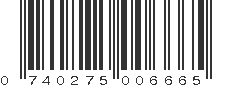 UPC 740275006665