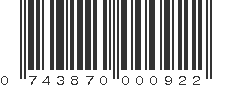 UPC 743870000922