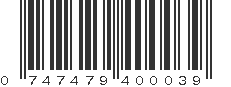 UPC 747479400039