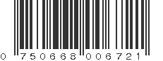 UPC 750668006721