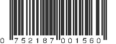 UPC 752187001560