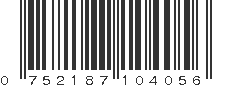 UPC 752187104056