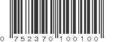 UPC 752370100100