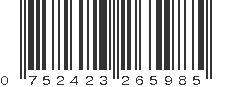 UPC 752423265985