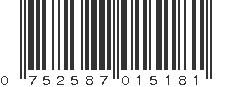 UPC 752587015181