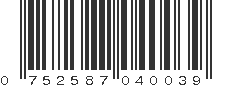 UPC 752587040039