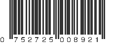 UPC 752725008921