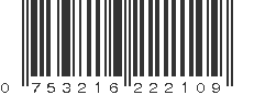 UPC 753216222109