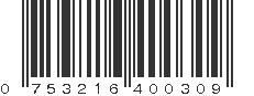 UPC 753216400309