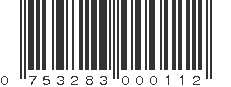 UPC 753283000112