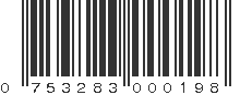 UPC 753283000198