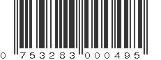 UPC 753283000495