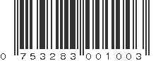 UPC 753283001003