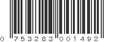 UPC 753283001492