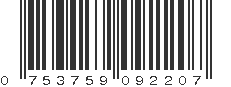 UPC 753759092207