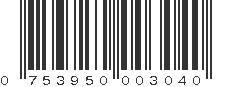 UPC 753950003040