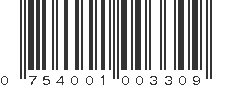 UPC 754001003309