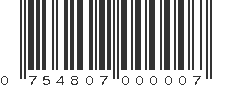 UPC 754807000007