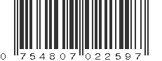 UPC 754807022597