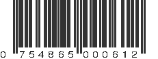 UPC 754865000612