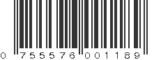 UPC 755576001189