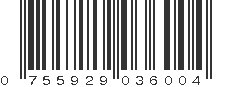 UPC 755929036004