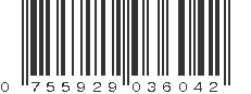 UPC 755929036042