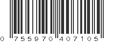 UPC 755970407105