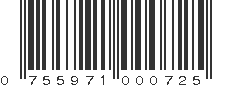 UPC 755971000725