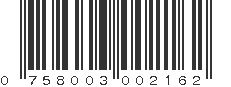 UPC 758003002162