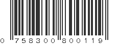 UPC 758300800119