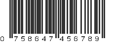 UPC 758647456789