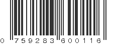 UPC 759283600116